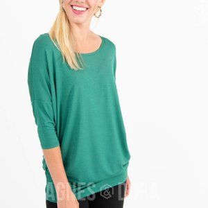 Agnes & Dora™ Dolman Tunic Emerald